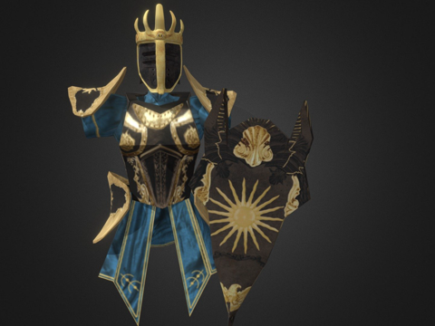 战争大师盔甲3d模型 