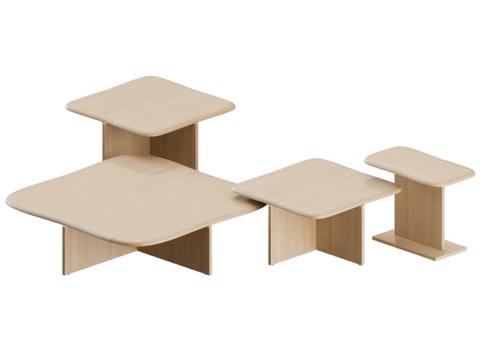  B&B Italia TUFTY-TIME 20咖啡桌3d模型 