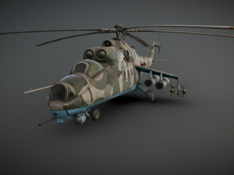  雌鹿攻击直升机3d模型 