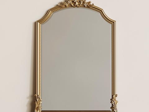  美式镜子 化妆镜3d模型 