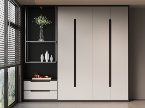 现代意式玄关柜 鞋柜su模型