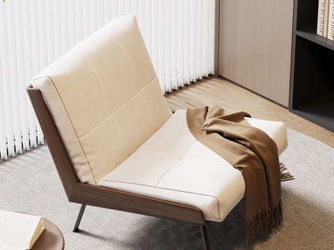  现代意式休闲椅 单人沙发3d模型 