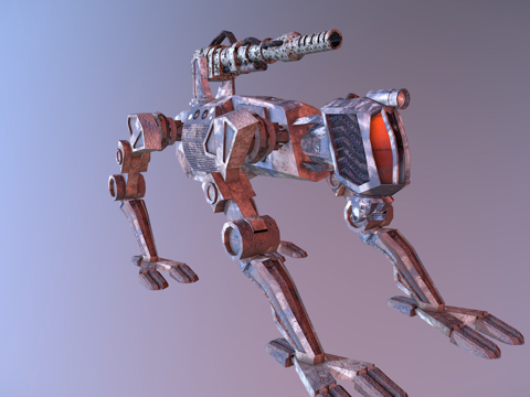  MK3斯巴达机甲步行者3d模型 