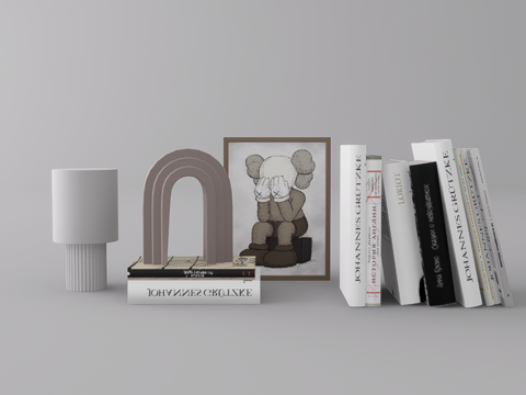 书籍摆件su模型