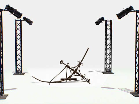  和解教堂十字架柏林墙3d模型 