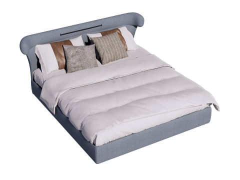  床 双人床 现代床su模型 