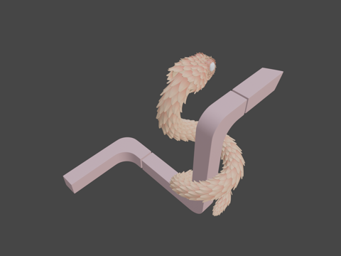 不可能图形与灌木蝰蛇3d模型