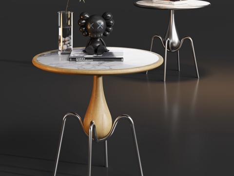  茶几角几边几圆几3d模型 