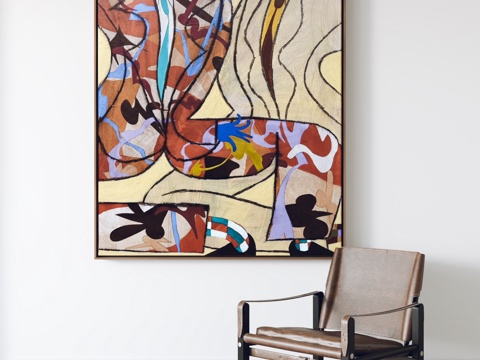  现代挂画 装饰画 客厅挂画 玄关挂画 书房挂画 抽象挂画3d模型 