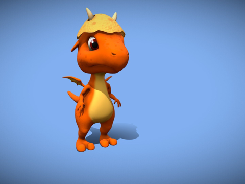 幼龙3d模型 
