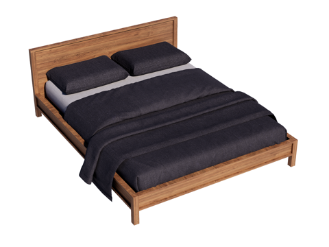 床 双人床 现代床su模型