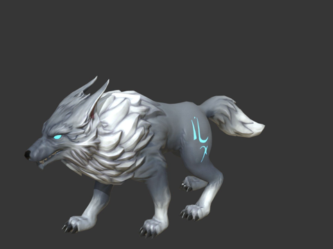  平原战狼咆哮3d模型 