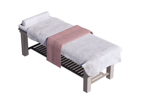 按摩床 spa床 美容床su模型