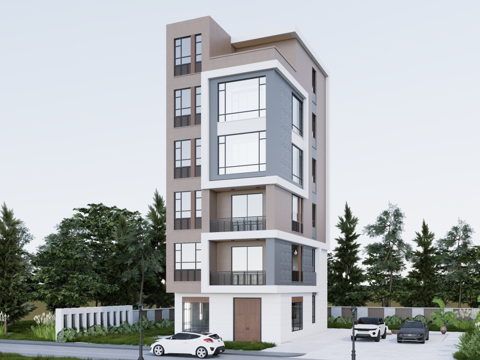 现代别墅模型su模型