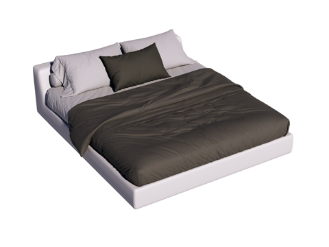 床 双人床 现代床su模型