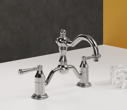 现代水龙头su模型