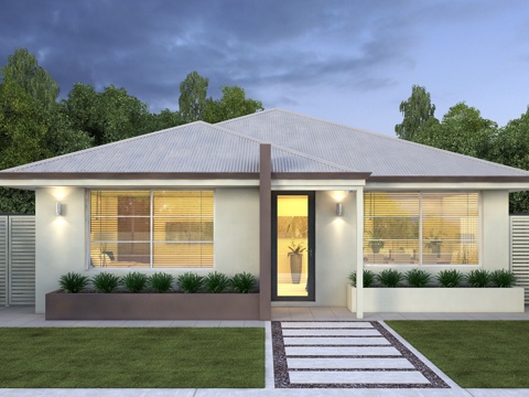  现代别墅 景观 园林 草地 灌木3d模型 