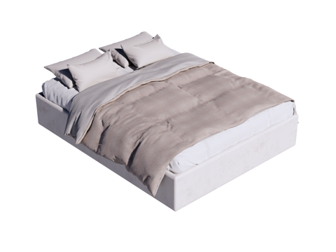  床 双人床su模型 