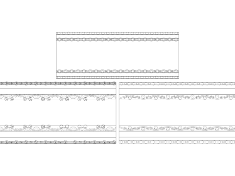  道路绿化车行道植物布置景观平面图 CAD施工图cad施工图 