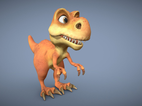  卡通小恐龙3d模型 