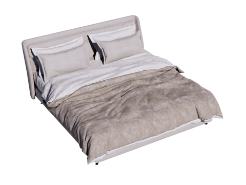 床 双人床 现代床su模型