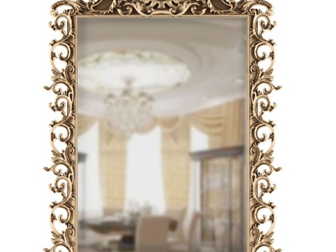  欧式装饰挂镜3d模型 