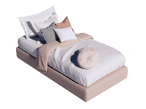  床 单人床 儿童床su模型 