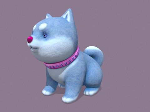  材质挑战柴犬3d模型 