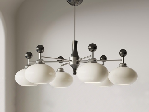  法式吊灯3d模型 