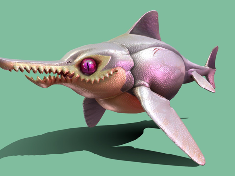  海豚鱼龙回声3d模型3d模型 