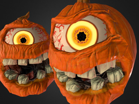  恐怖南瓜3d模型 