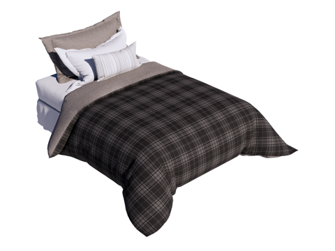  床 单人床su模型 