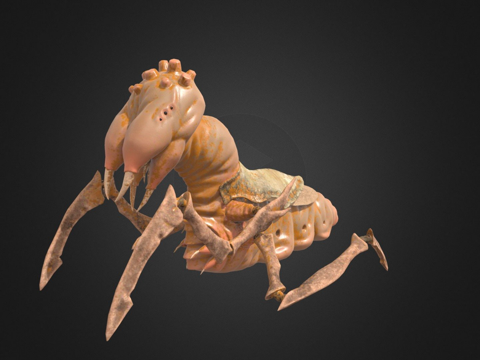  风格化昆虫怪物PBR低多边形游戏就绪3d模型 