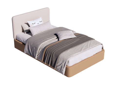  床 单人床 儿童床su模型 