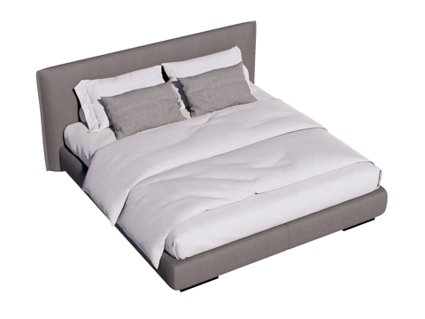 床 双人床 现代床su模型