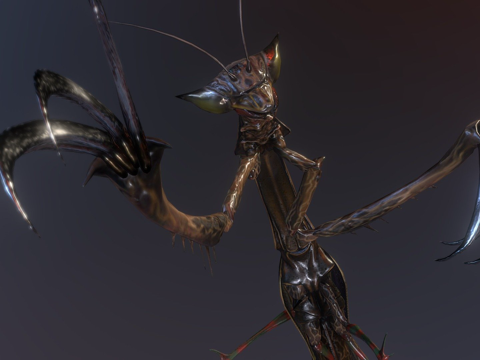  梦魇螳螂3d模型 