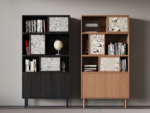 现代意式书柜 法式中古书柜su模型