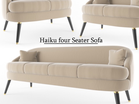  Haiku四人座沙发3d模型 