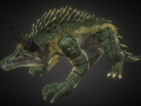  大森林龙3d模型 