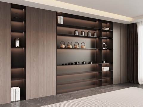  现代意式茶柜3d模型 