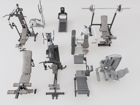  健身器材3d模型 