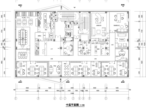 1200平办公会所   最新平面施工图合集cad施工图