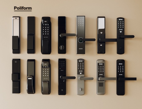  现代把手 密码锁3d模型 