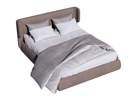 床 双人床 现代床su模型