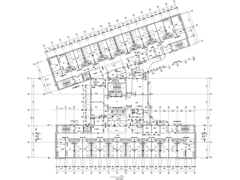 医院病房楼平面图 CAD施工图cad施工图