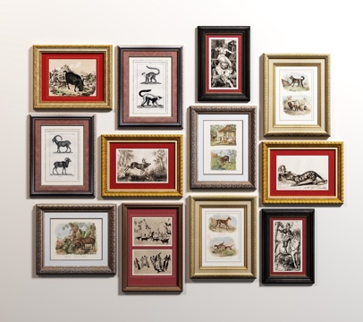  欧式装饰画组合3d模型 