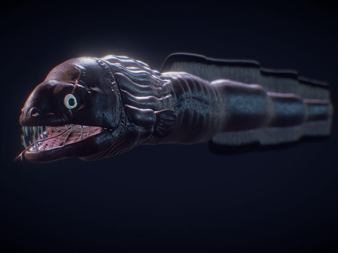  阿拜亚巨型鳗鱼3d模型 