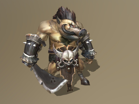  野猪怪物3d模型 