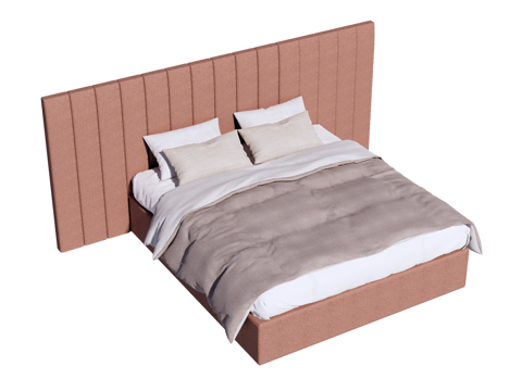  床 双人床 现代床su模型 