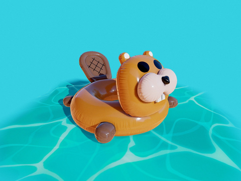  充气河狸3d模型 